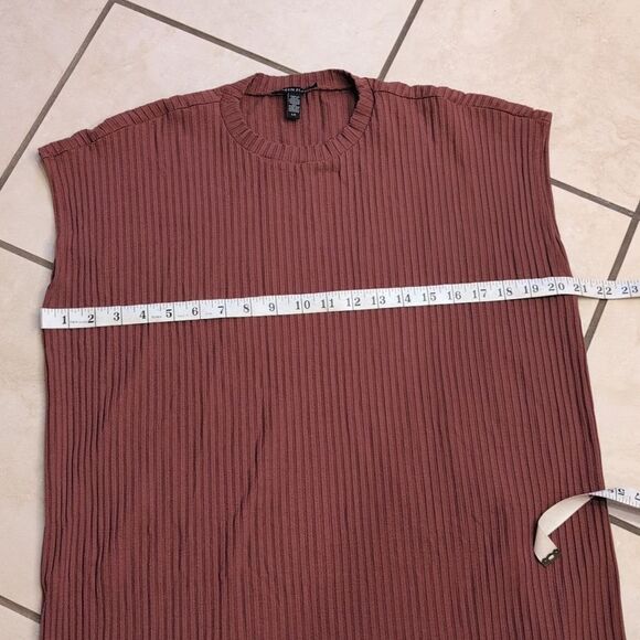 Eileen Fisher Ribbed Crew Neck Dress Terra Cotta size L - Picture 6 of 12